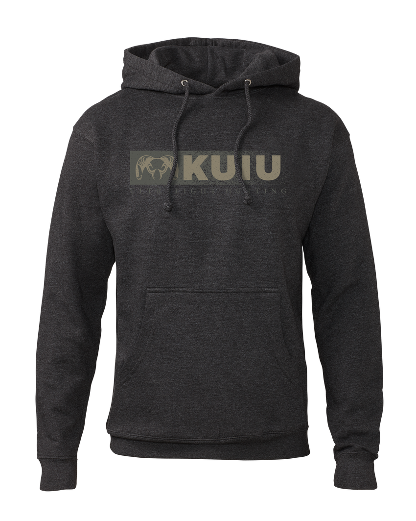 KUIU Distressed Logo Hoodie | Charcoal