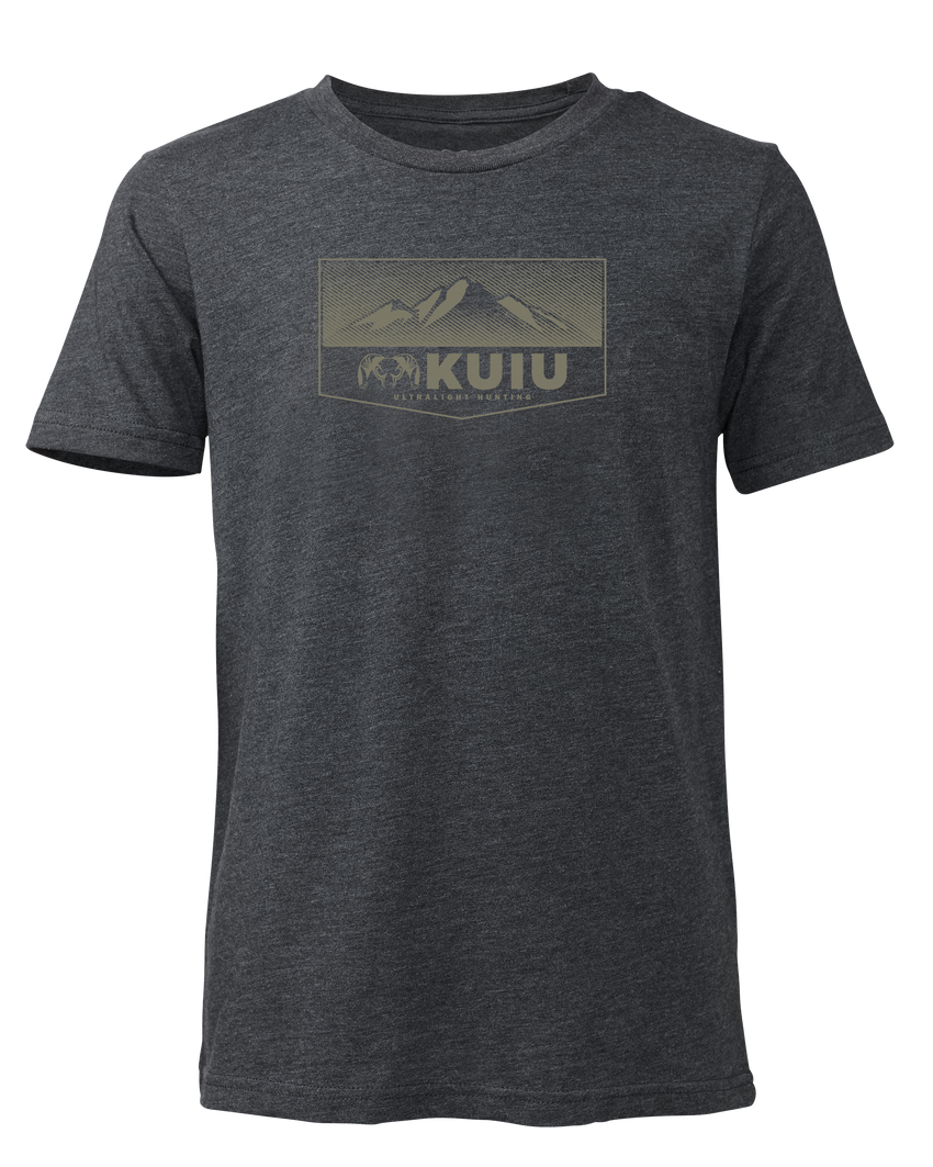Youth Ultralight Mountain Logo T-Shirt | Charcoal