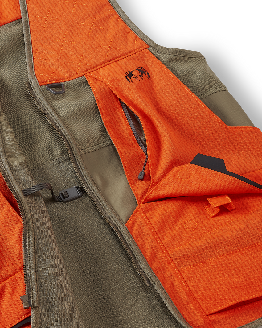 Core Upland Vest | Khaki/Blaze Orange